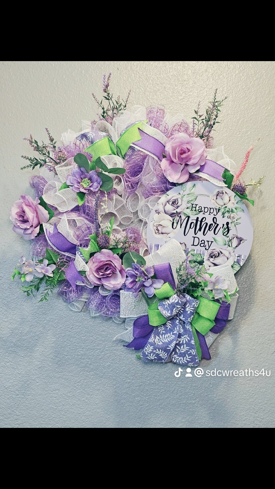 Lavender Rose Mother's Day Wreath